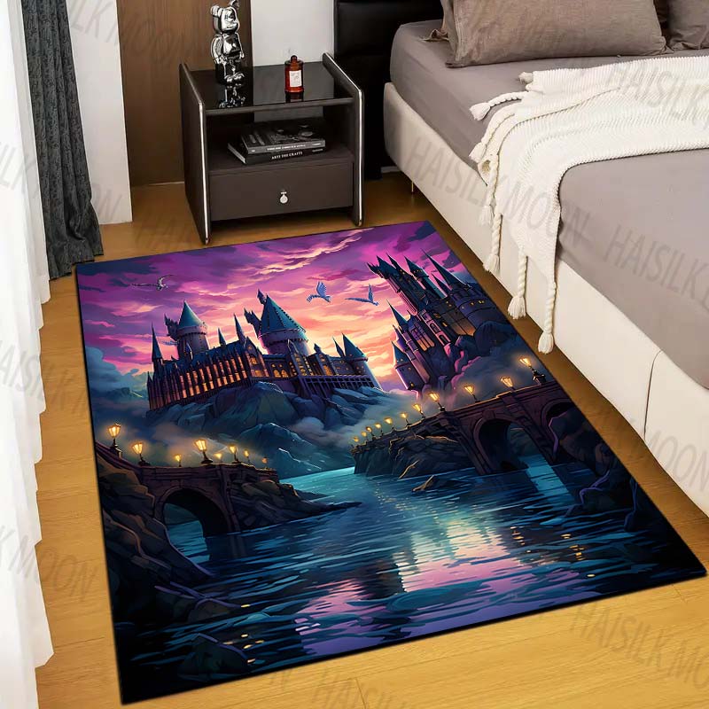 Home Textiles Rug - 1PC Castle Magic School Print Rug