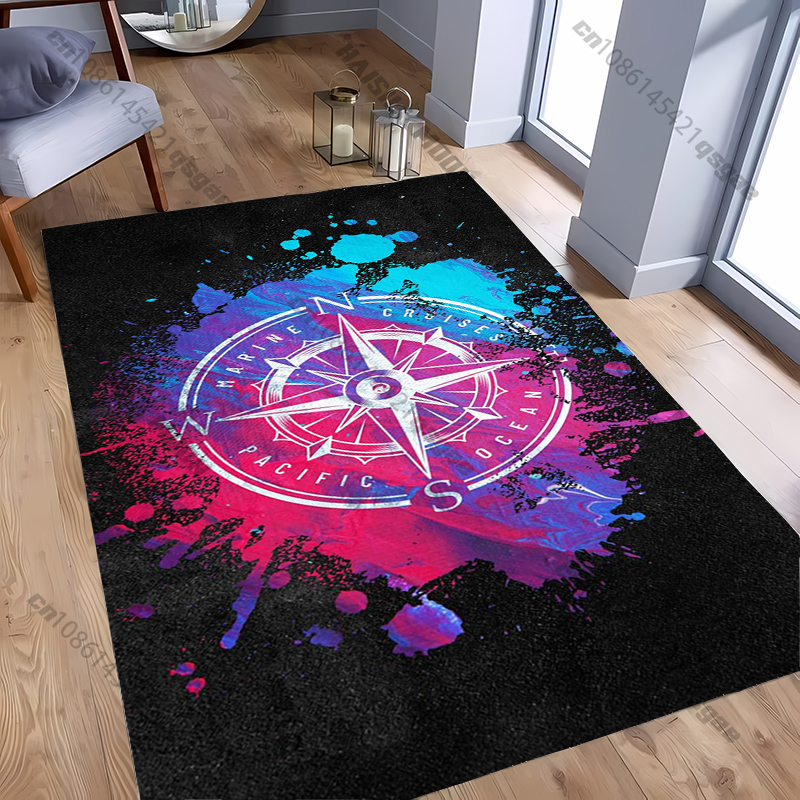 Home Textiles Rug - Compass Design Rug for Modern Spaces