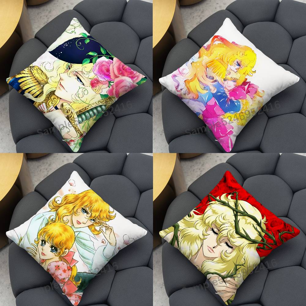 Versailles Home Textiles - The R-Rose Of Versailles Square Cushion