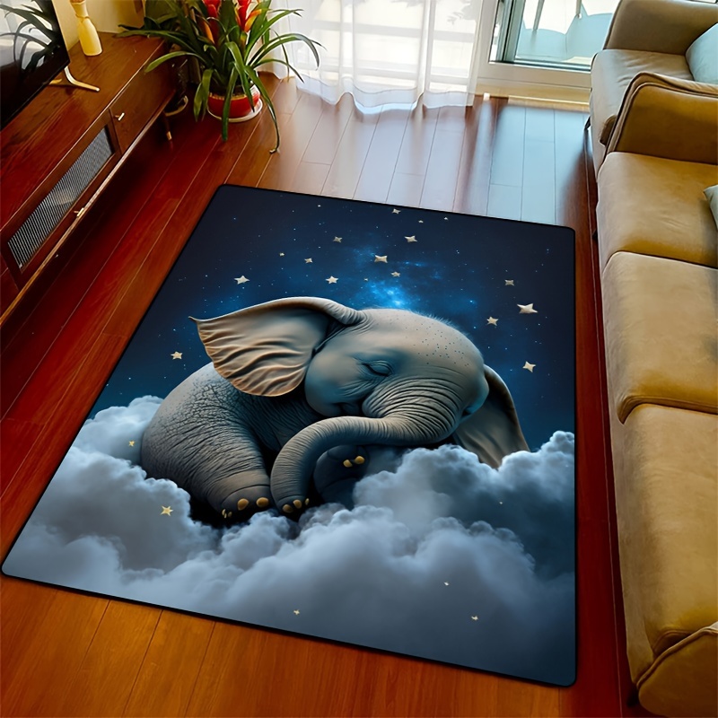 Home Textiles Rug - Dreamy Elephant Rug for Nursery |