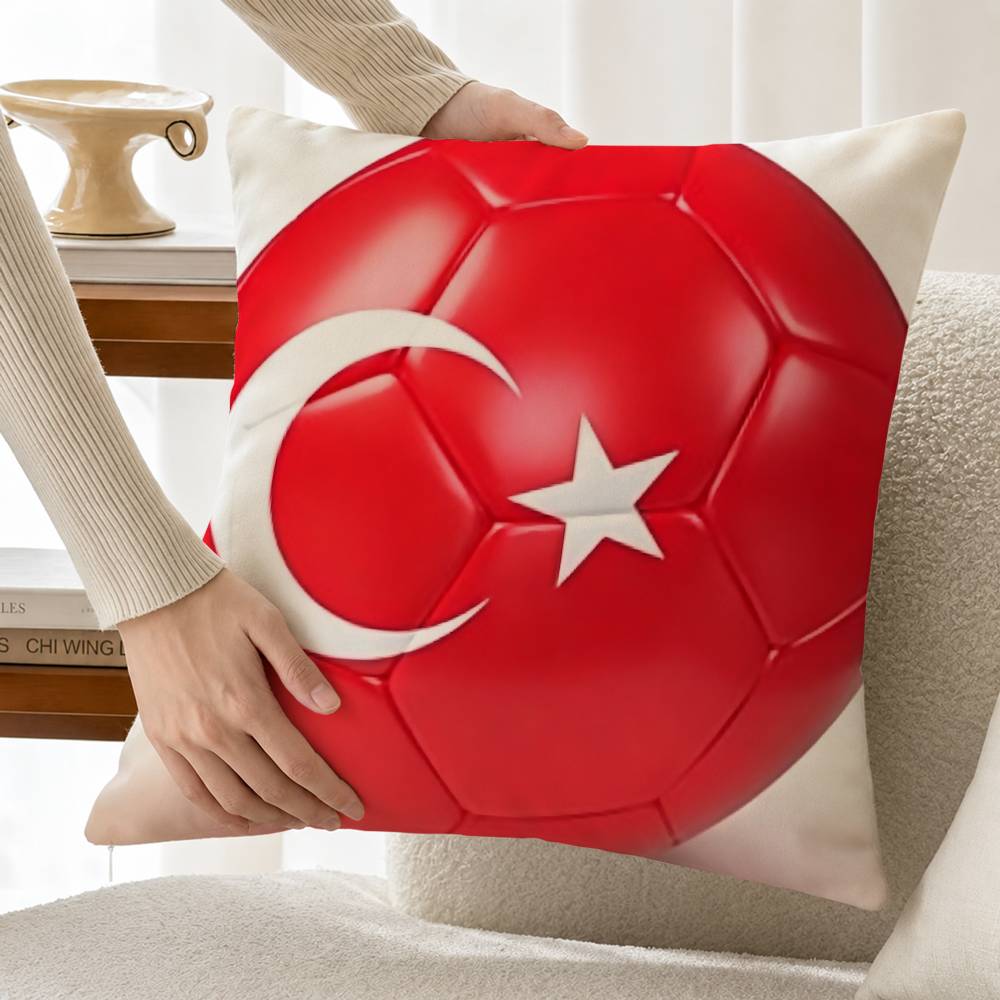Turkey Flag Cotton Linen Squar - Home Textiles Turkey 评论和价格