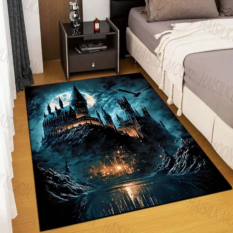 1PC Castle Magic School Print  - Home Textiles Rug 评论和价格