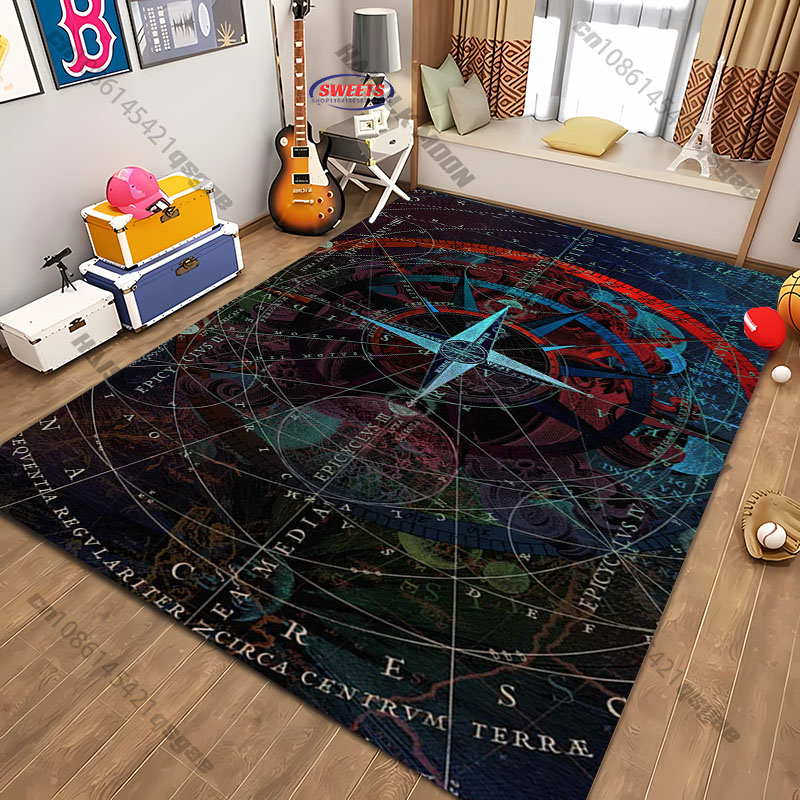 Compass Design Rug for Modern  - Home Textiles Rug 评论和价格
