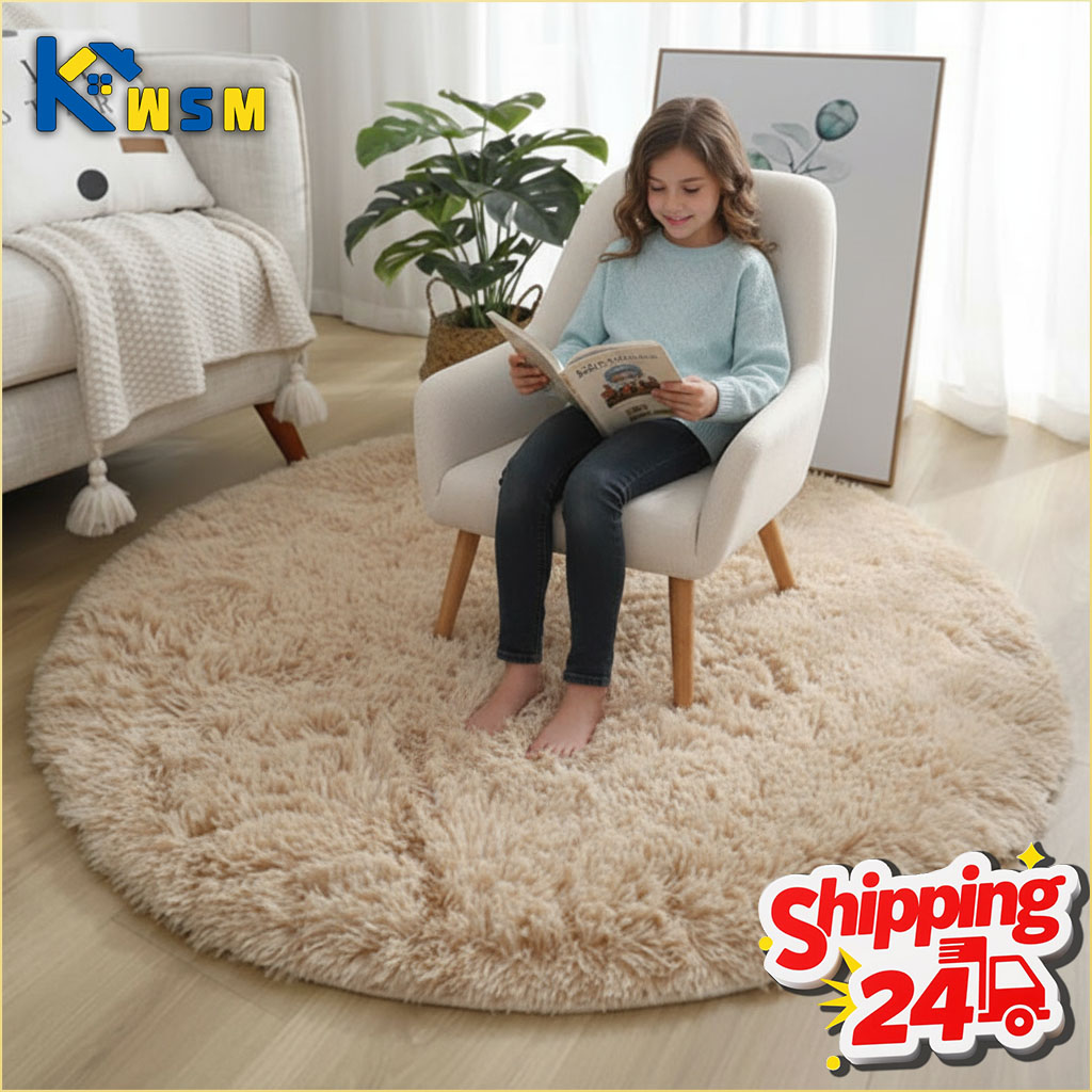 Super Soft Fluffy Round Rug Pl - Home Textiles Rug 评论和价格