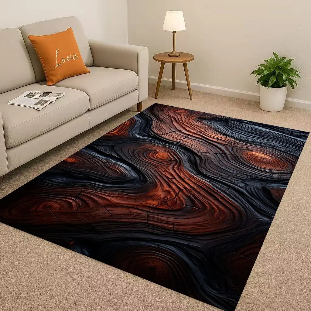 Classic Wood Grain Tree Growth - Home Textiles Rug 评论和价格