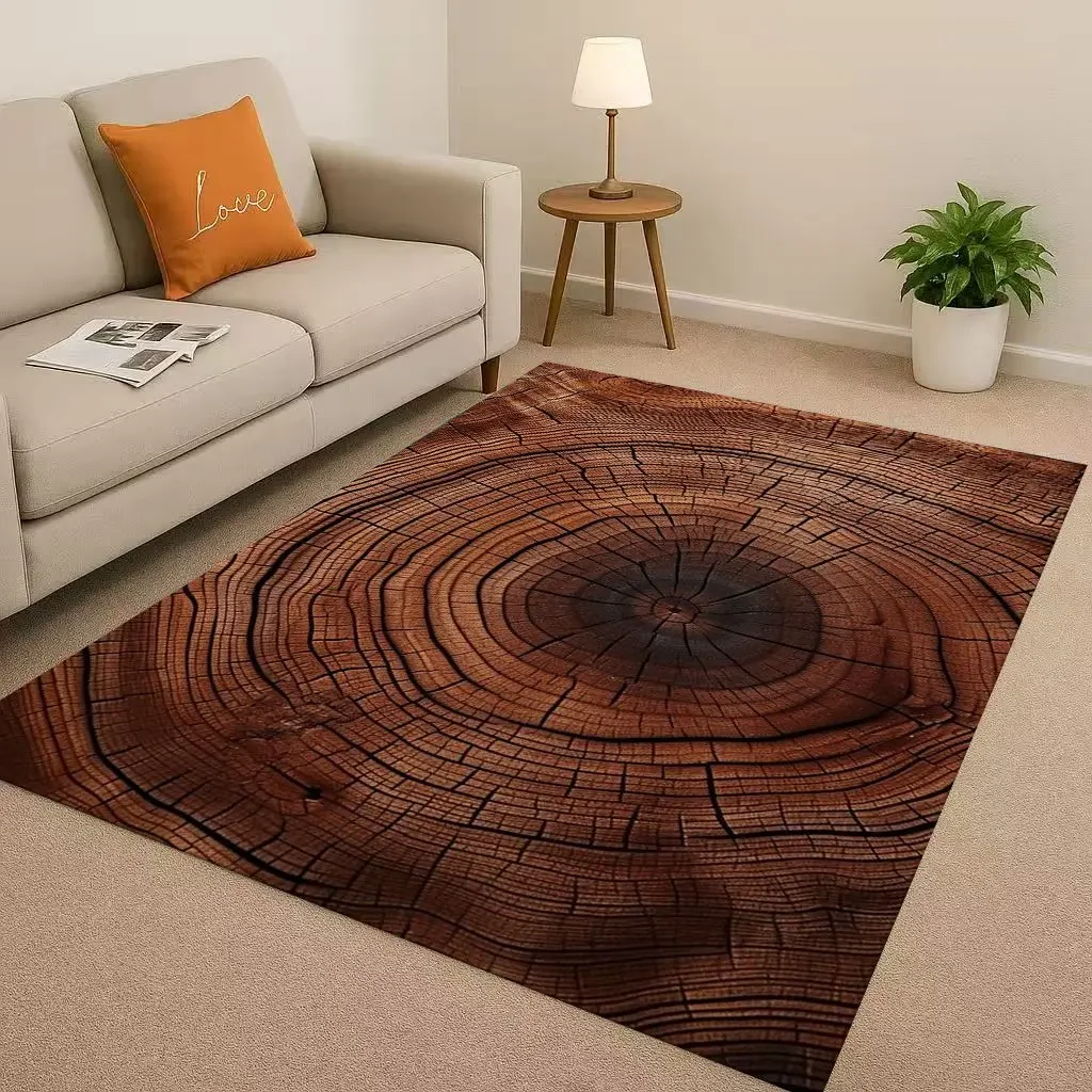 Classic Wood Grain Tree Growth - Home Textiles Rug 评论和价格