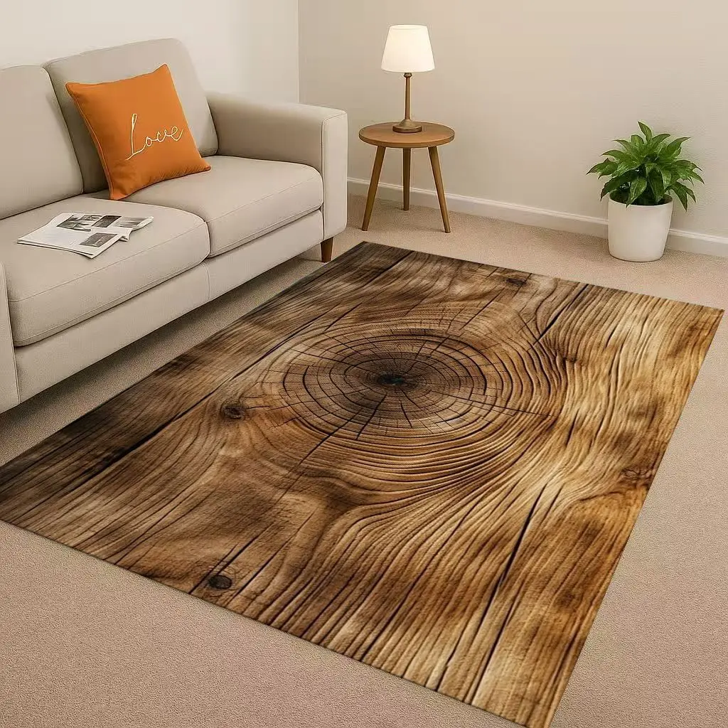 Classic Wood Grain Tree Growth - Home Textiles Rug 评论和价格