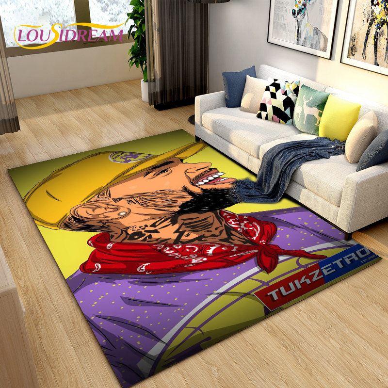 Hip Hop Art Rapper Legend Star - Home Textiles Rug 评论和价格