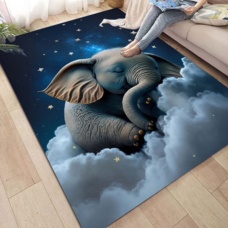 Dreamy Elephant Rug for Nurser - Home Textiles Rug 评论和价格